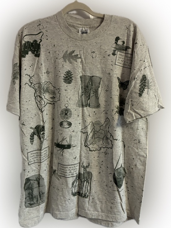 Rel-e-vant Products Other - Men's Vintage 1994 "Wilderness" all-over print (AOP) T-Shirt Light Heather Gray